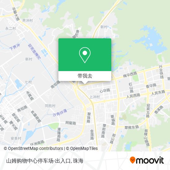 山姆购物中心停车场-出入口地图