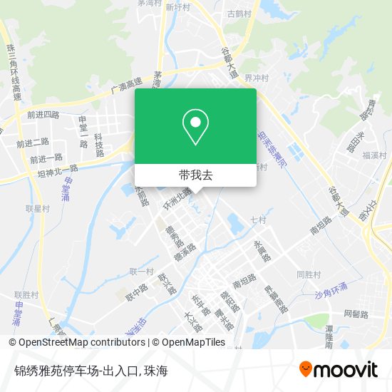 锦绣雅苑停车场-出入口地图