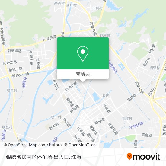 锦绣名居南区停车场-出入口地图