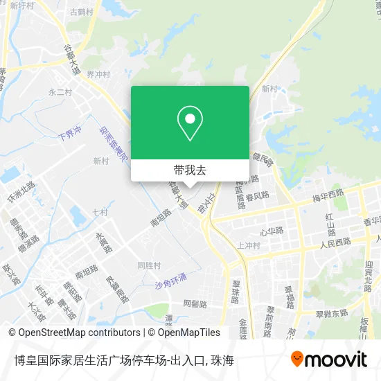 博皇国际家居生活广场停车场-出入口地图