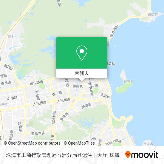 珠海市工商行政管理局香洲分局登记注册大厅地图