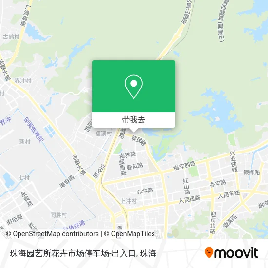 珠海园艺所花卉市场停车场-出入口地图