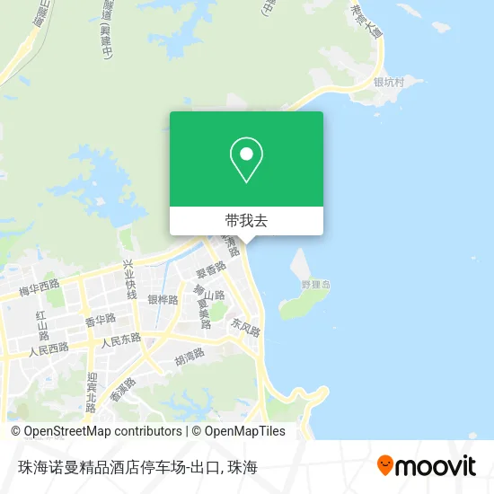 珠海诺曼精品酒店停车场-出口地图