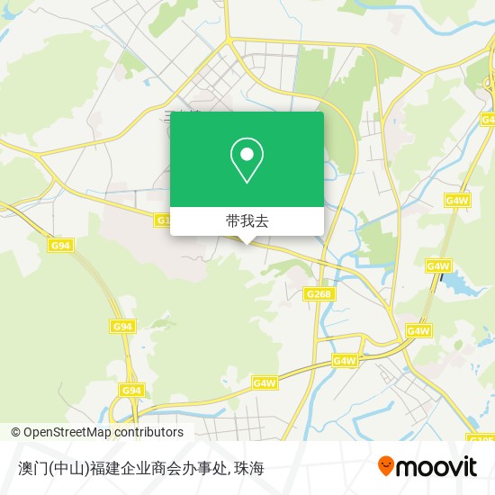澳门(中山)福建企业商会办事处地图