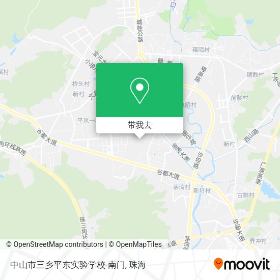 中山市三乡平东实验学校-南门地图