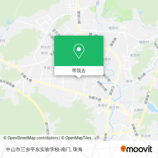 中山市三乡平东实验学校-南门地图