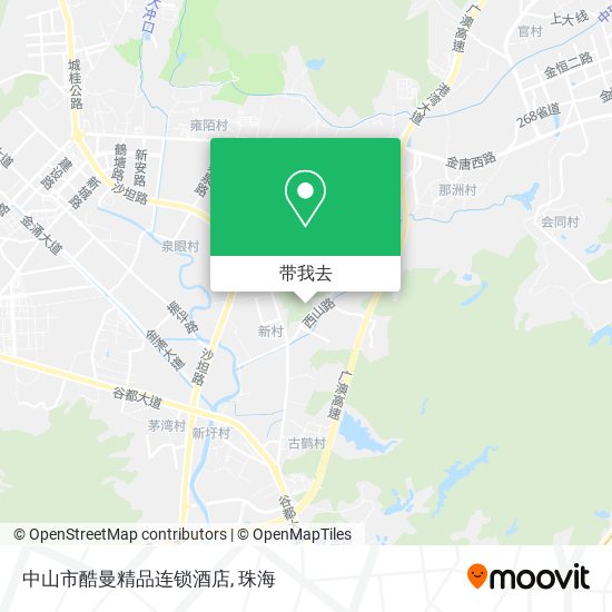 中山市酷曼精品连锁酒店地图