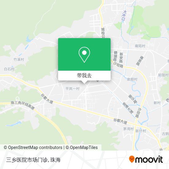 三乡医院市场门诊地图