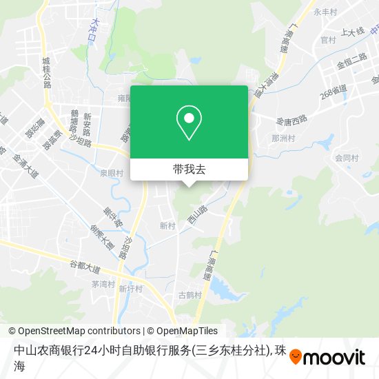 中山农商银行24小时自助银行服务(三乡东桂分社)地图