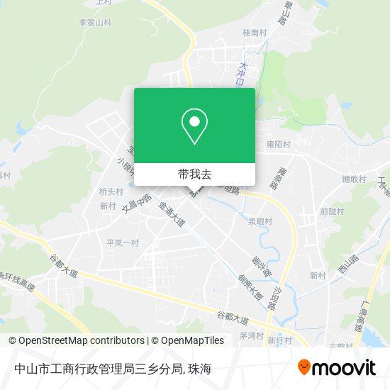 中山市工商行政管理局三乡分局地图