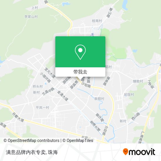满意品牌内衣专卖地图