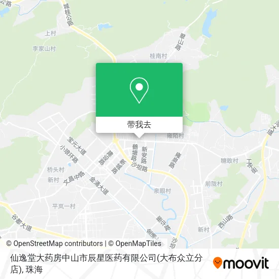 仙逸堂大药房中山市辰星医药有限公司(大布众立分店)地图