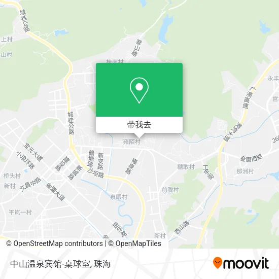 中山温泉宾馆-桌球室地图