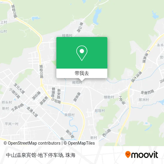 中山温泉宾馆-地下停车场地图