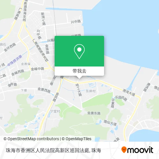 珠海市香洲区人民法院高新区巡回法庭地图