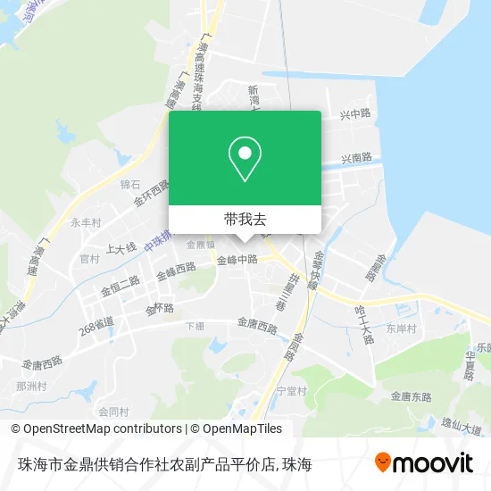 珠海市金鼎供销合作社农副产品平价店地图