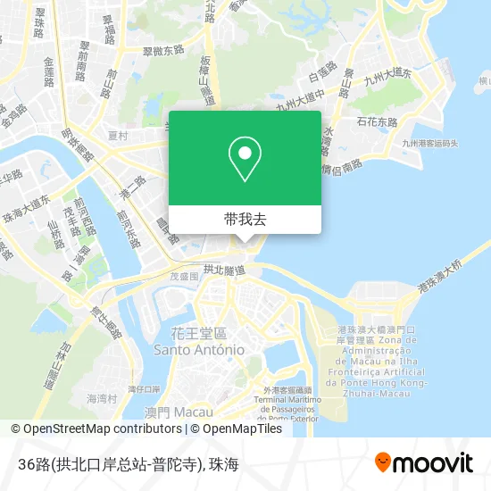 36路(拱北口岸总站-普陀寺)地图