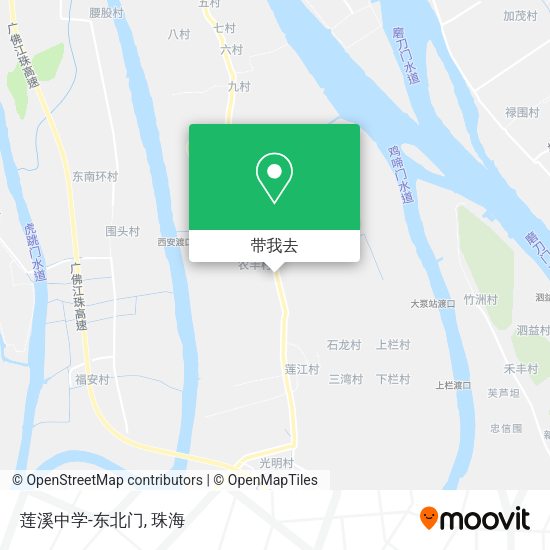 莲溪中学-东北门地图