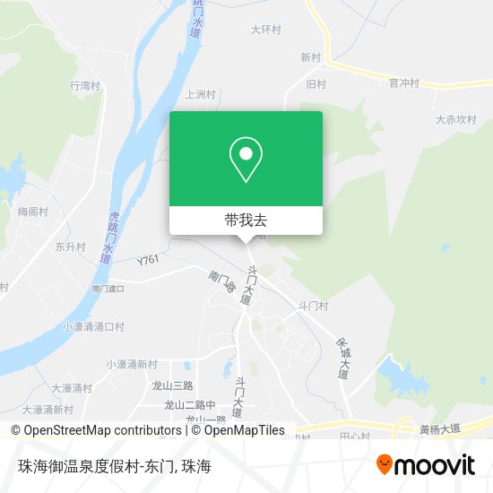 珠海御温泉度假村-东门地图