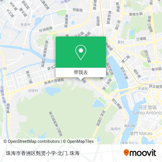 珠海市香洲区甄贤小学-北门地图