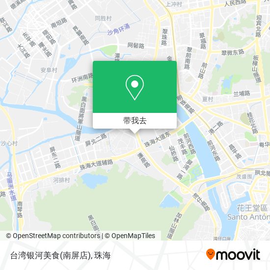 台湾银河美食(南屏店)地图