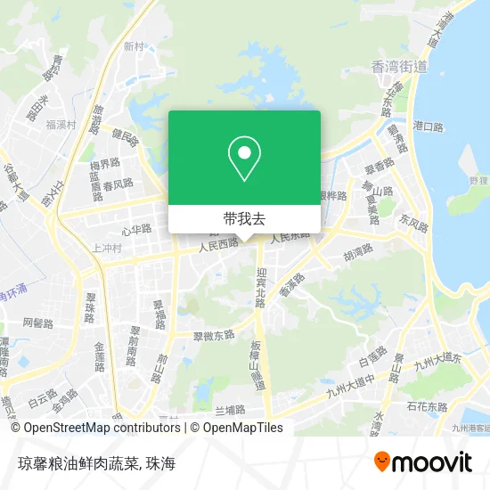 琼馨粮油鲜肉蔬菜地图