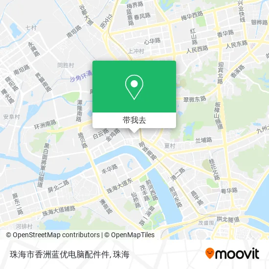 珠海市香洲蓝优电脑配件件地图