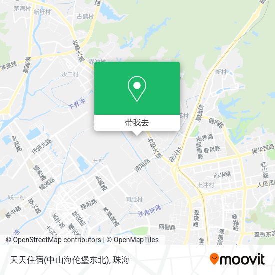 天天住宿(中山海伦堡东北)地图