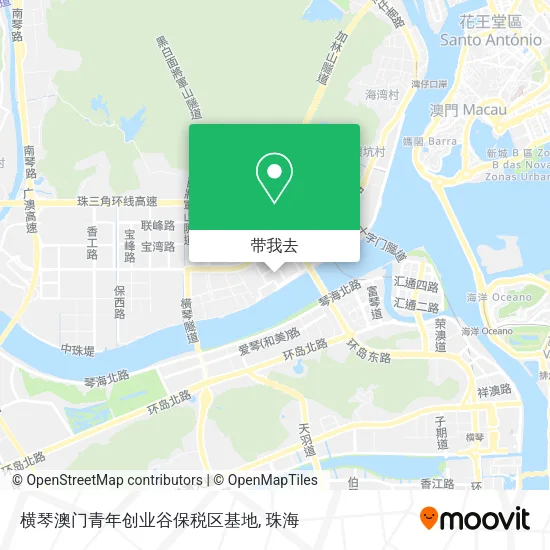 横琴澳门青年创业谷保税区基地地图