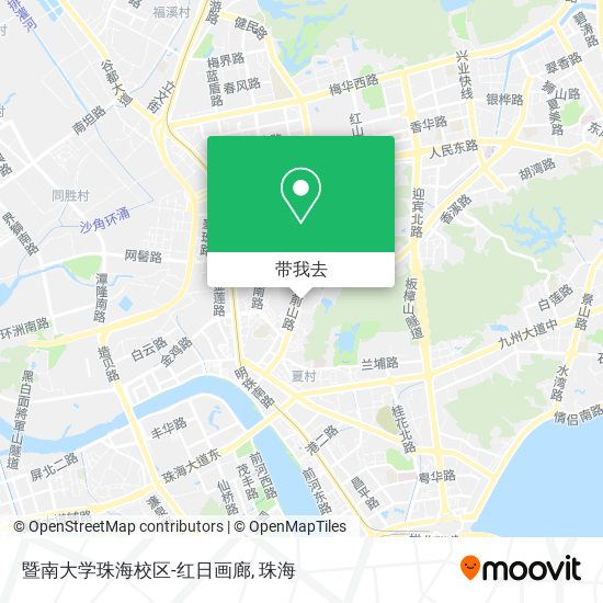 暨南大学珠海校区-红日画廊地图