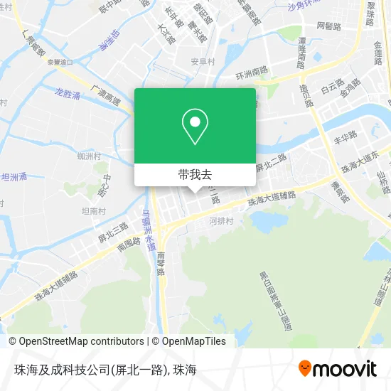 珠海及成科技公司(屏北一路)地图