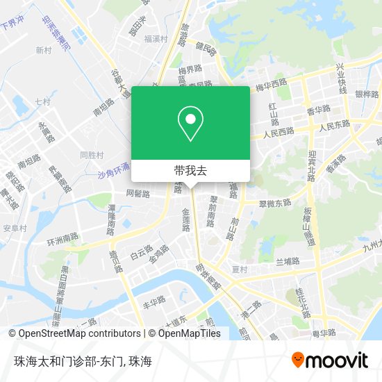 珠海太和门诊部-东门地图
