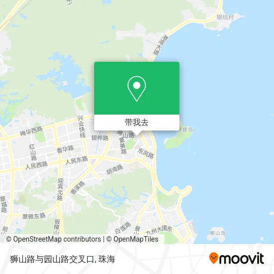 狮山路与园山路交叉口地图