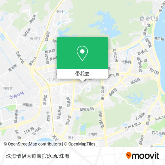 珠海情侣大道海滨泳场地图