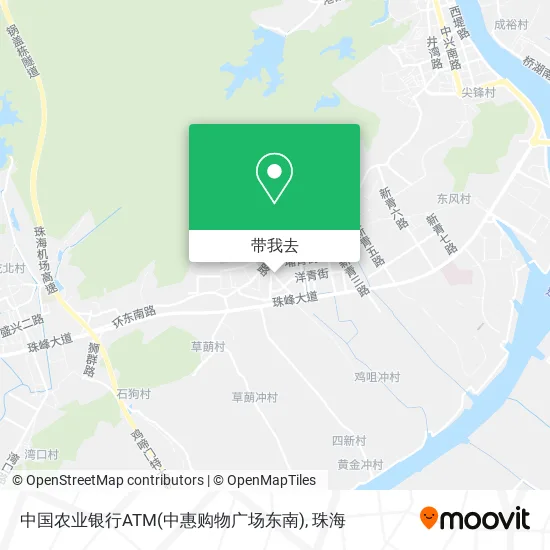 中国农业银行ATM(中惠购物广场东南)地图