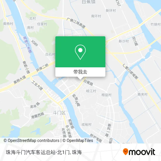珠海斗门汽车客运总站-北1门地图