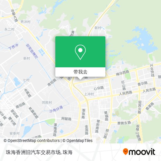 珠海香洲旧汽车交易市场地图