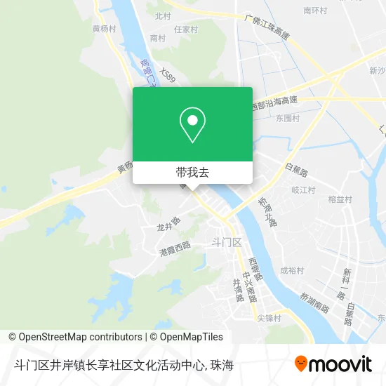 斗门区井岸镇长享社区文化活动中心地图