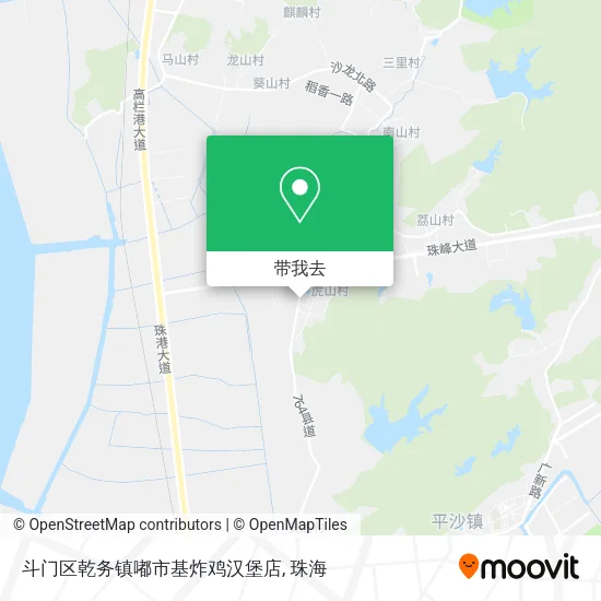 斗门区乾务镇嘟市基炸鸡汉堡店地图