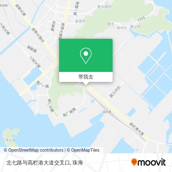 北七路与高栏港大道交叉口地图