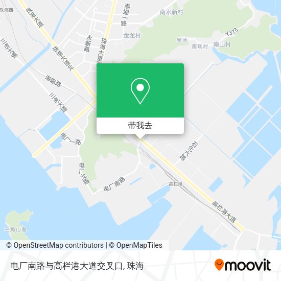电厂南路与高栏港大道交叉口地图