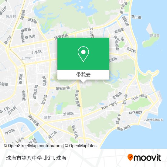 珠海市第八中学-北门地图