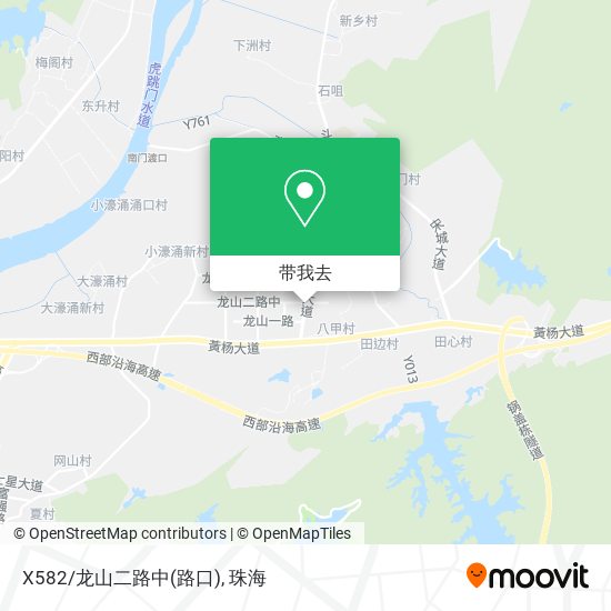 X582/龙山二路中(路口)地图