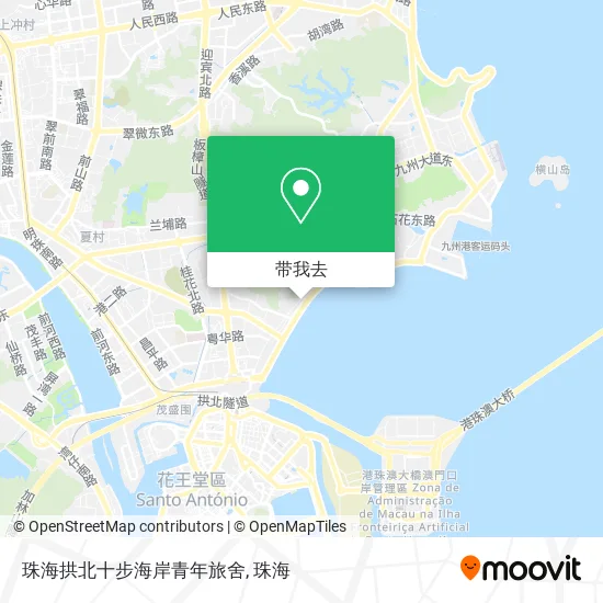 珠海拱北十步海岸青年旅舍地图