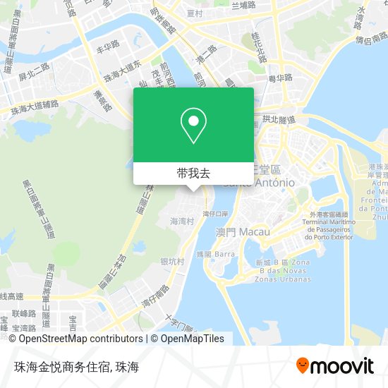 珠海金悦商务住宿地图