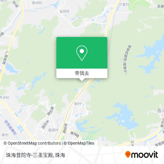 珠海普陀寺-三圣宝殿地图