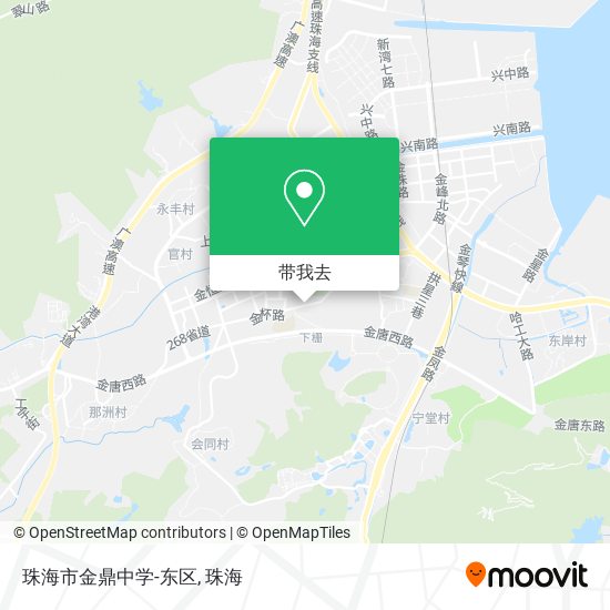 珠海市金鼎中学-东区地图
