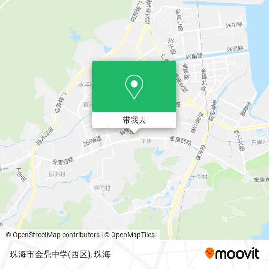 珠海市金鼎中学(西区)地图