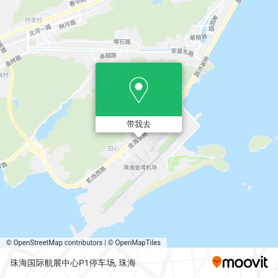珠海国际航展中心P1停车场地图