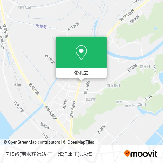 715路(南水客运站-三一海洋重工)地图